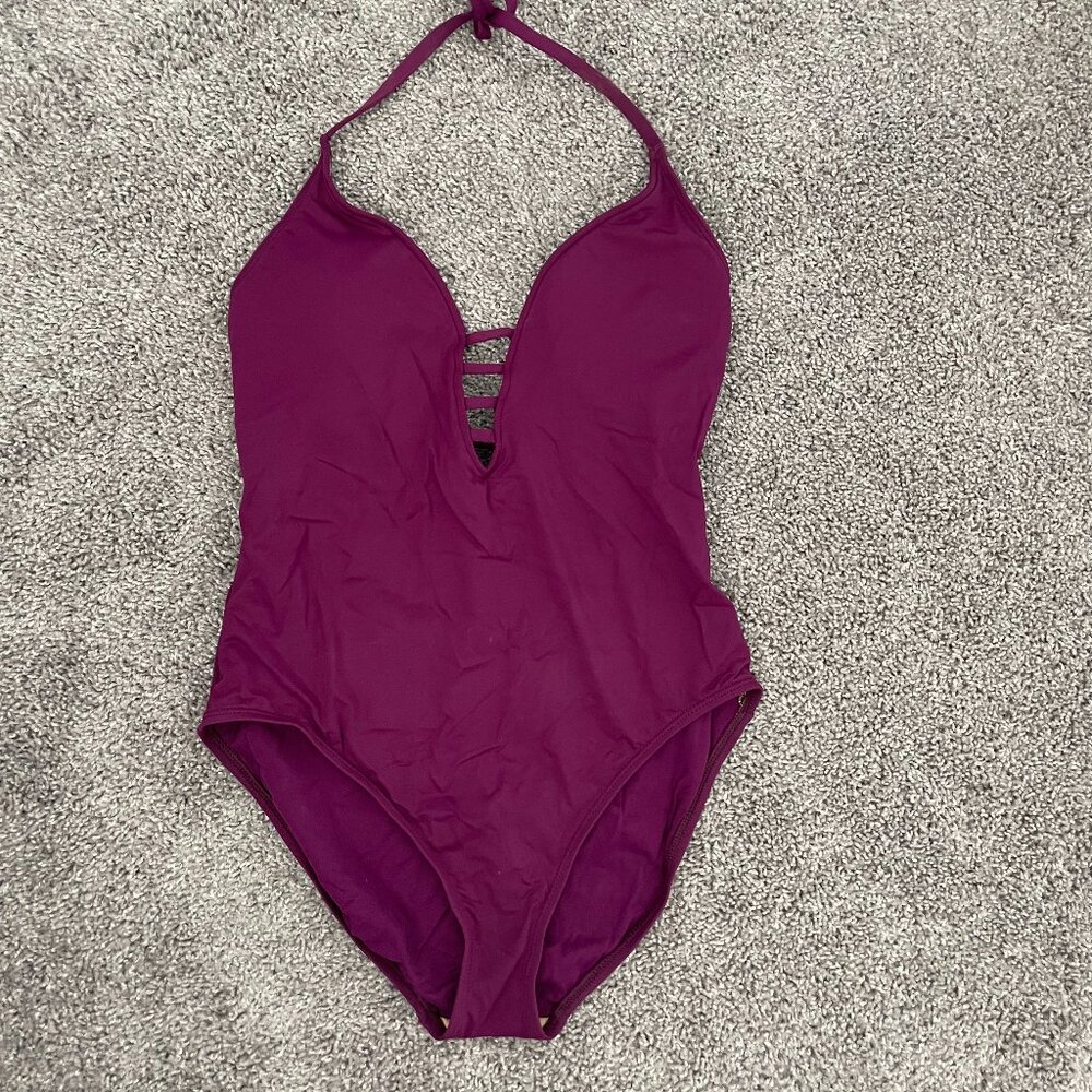 La Blanca One-Piece Swimsuit - Raspberry Color - Size 14